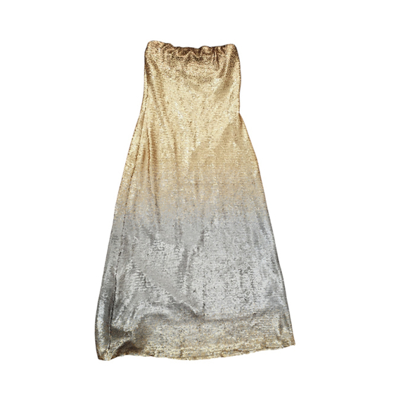 Show Me Your Mumu Taylor Tube Dress Gold Ombre Sequins Sz XL - Picture 5 of 10